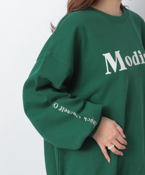 Heather（ヘザー）の「セルフィーウラケアソートロゴスウェット　236936（スウェット・レディース・ホワイト/ブラック/グリーン/イエロー・FREE）」の7枚目の写真