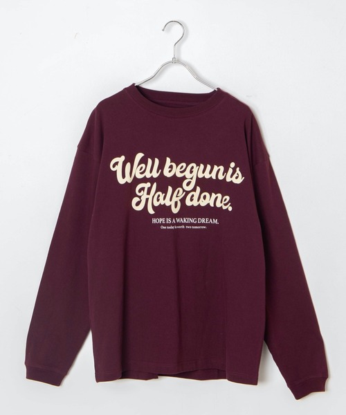 WEGO（ウィゴー）の「WEGO/ロゴプリントロンT（Tシャツ/カットソー・メンズ・オートミール/ワイン・SMALL/MEDIUM/LARGE）」の13枚目の写真