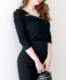 ROYAL PARTY | パイピングカシュクールトップス(Tシャツ/カットソー)