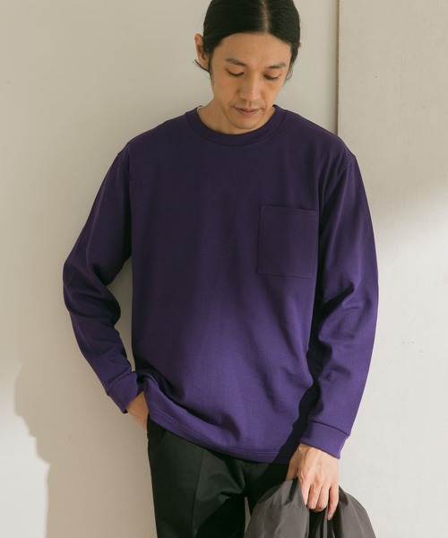 URBAN RESEARCH DOORS(アーバンリサーチドアーズ)の「KEEP-CLEAN 1POCKET LONG-SLEEVE T-SHIRTS(Tシャツ/カットソー・メンズ・パープル/ブルー系その他/ブラック/ホワイト/イエロー系その他・38/40)」の1枚目の写真