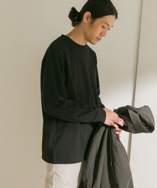 URBAN RESEARCH DOORS(アーバンリサーチドアーズ)の「KEEP-CLEAN 1POCKET LONG-SLEEVE T-SHIRTS(Tシャツ/カットソー・メンズ・パープル/ブルー系その他/ブラック/ホワイト/イエロー系その他・38/40)」の3枚目の写真