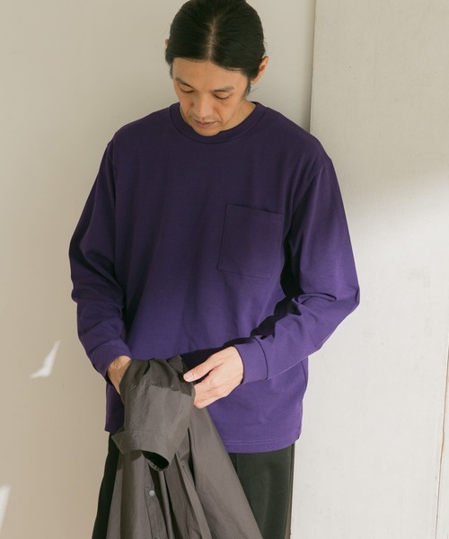 URBAN RESEARCH DOORS(アーバンリサーチドアーズ)の「KEEP-CLEAN 1POCKET LONG-SLEEVE T-SHIRTS(Tシャツ/カットソー・メンズ・パープル/ブルー系その他/ブラック/ホワイト/イエロー系その他・38/40)」の11枚目の写真