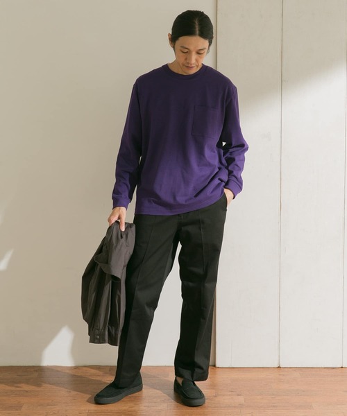 URBAN RESEARCH DOORS(アーバンリサーチドアーズ)の「KEEP-CLEAN 1POCKET LONG-SLEEVE T-SHIRTS(Tシャツ/カットソー・メンズ・パープル/ブルー系その他/ブラック/ホワイト/イエロー系その他・38/40)」の13枚目の写真