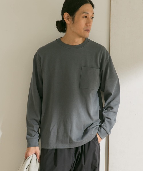 URBAN RESEARCH DOORS(アーバンリサーチドアーズ)の「KEEP-CLEAN 1POCKET LONG-SLEEVE T-SHIRTS(Tシャツ/カットソー・メンズ・パープル/ブルー系その他/ブラック/ホワイト/イエロー系その他・38/40)」の16枚目の写真