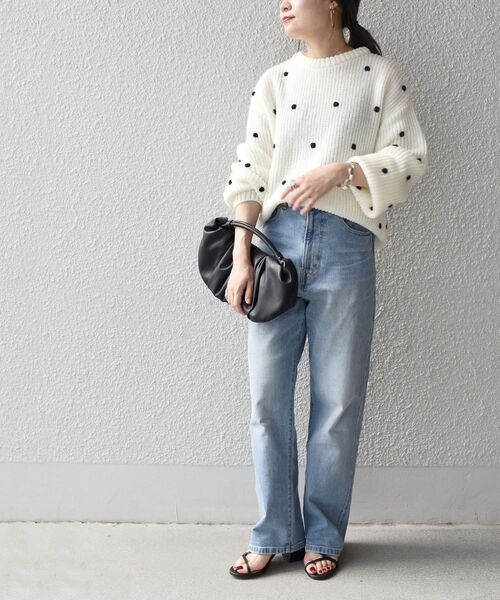 SHIPS（シップス）の「【WEB限定】〈手洗い可能〉ドットニットプルオーバー◇（ニット/セーター・レディース・オフホワイト/ブラック/ライトグレー/ベージュ・SMALL/MEDIUM）」の16枚目の写真