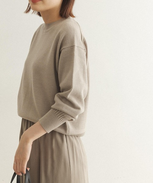 FORK&SPOON（フォークアンドスプーン）の「【一部WEB限定カラー】FORK&SPOON　ウーステッドヤーンクルーネックニット（ニット/セーター・レディース・ブラック/ベージュ系その他/ブルー/イエロー/レッド・ONE）」の6枚目の写真