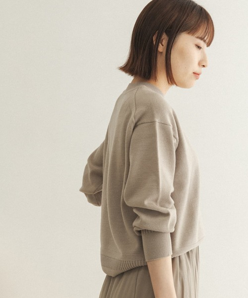 FORK&SPOON（フォークアンドスプーン）の「【一部WEB限定カラー】FORK&SPOON　ウーステッドヤーンクルーネックニット（ニット/セーター・レディース・ブラック/ベージュ系その他/ブルー/イエロー/レッド・ONE）」の7枚目の写真