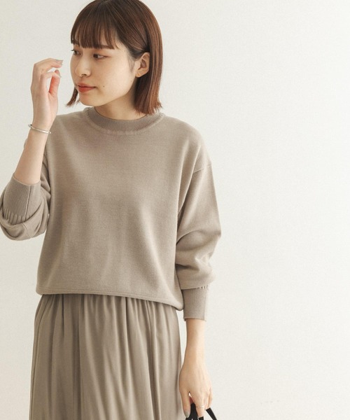 FORK&SPOON（フォークアンドスプーン）の「【一部WEB限定カラー】FORK&SPOON　ウーステッドヤーンクルーネックニット（ニット/セーター・レディース・ブラック/ベージュ系その他/ブルー/イエロー/レッド・ONE）」の8枚目の写真