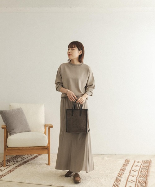 FORK&SPOON（フォークアンドスプーン）の「【一部WEB限定カラー】FORK&SPOON　ウーステッドヤーンクルーネックニット（ニット/セーター・レディース・ブラック/ベージュ系その他/ブルー/イエロー/レッド・ONE）」の10枚目の写真