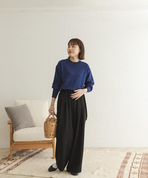 FORK&SPOON（フォークアンドスプーン）の「【一部WEB限定カラー】FORK&SPOON　ウーステッドヤーンクルーネックニット（ニット/セーター・レディース・ブラック/ベージュ系その他/ブルー/イエロー/レッド・ONE）」の20枚目の写真