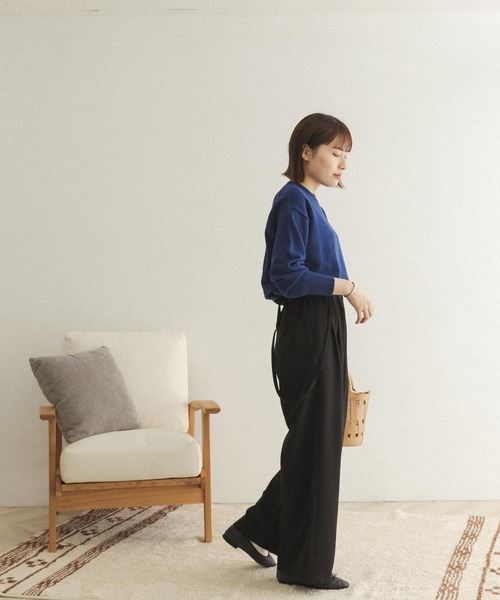 FORK&SPOON（フォークアンドスプーン）の「【一部WEB限定カラー】FORK&SPOON　ウーステッドヤーンクルーネックニット（ニット/セーター・レディース・ブラック/ベージュ系その他/ブルー/イエロー/レッド・ONE）」の21枚目の写真