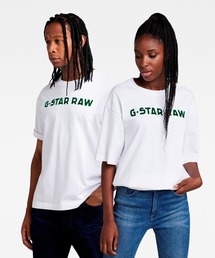 G-STAR | UNISEX FLOCK BOXY T-SHIRT/オーバーサイズ/ビッグシルエット(Tシャツ/カットソー)