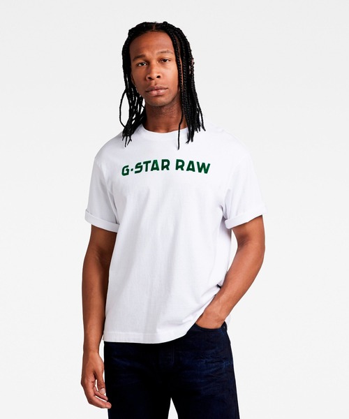 G-STAR RAW（ジースターロゥ）の「UNISEX FLOCK BOXY T-SHIRT