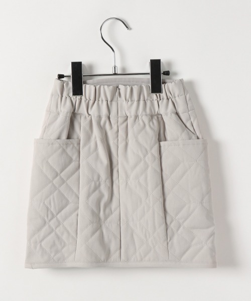 JEANASIS（ジーナシス）の「【KIDS】キルティングハイウエストミニスカート/256531（スカート・キッズ・ブラック/グレイッシュベージュ・120/140）」の5枚目の写真