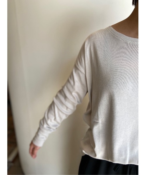 BEARDSLEY（ビアズリー）の「高級綿100％ AWAYUKIクルーネック（Tシャツ/カットソー・レディース・ブラック/ベージュ・FREE）」の5枚目の写真