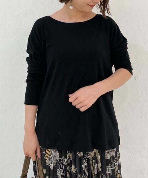 BEARDSLEY（ビアズリー）の「高級綿100％ AWAYUKIクルーネック（Tシャツ/カットソー・レディース・ブラック/ベージュ・FREE）」の18枚目の写真