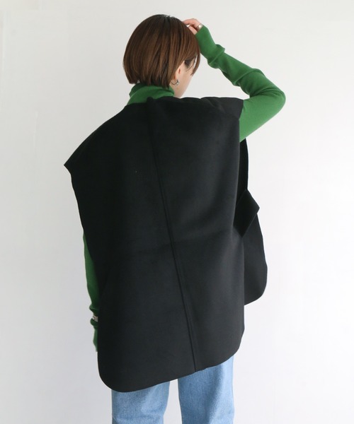 notch.（ノッチ）の「Wフェイスオーバーベスト（その他アウター・レディース・ライトベージュ/ダークブラウン/ブラック・M）」の9枚目の写真