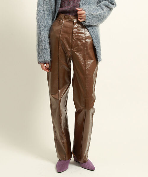 Ray BEAMS（レイビームス）の「Ray BEAMS / チンツ ストレート パンツ（その他パンツ・レディース・ダークブラウン/グリーン系その他2・1/0）」の3枚目の写真