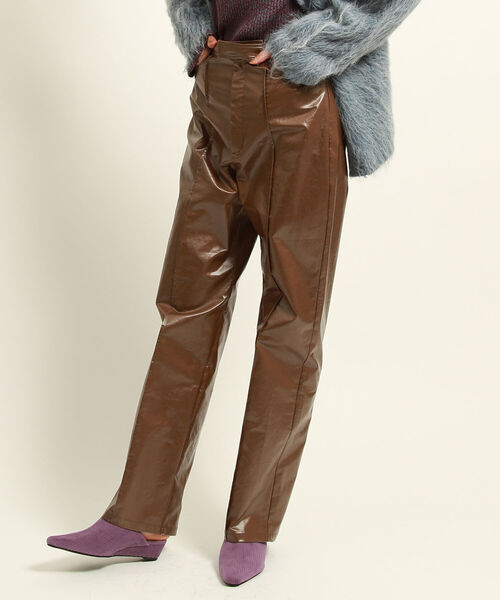 Ray BEAMS（レイビームス）の「Ray BEAMS / チンツ ストレート パンツ（その他パンツ・レディース・ダークブラウン/グリーン系その他2・1/0）」の4枚目の写真