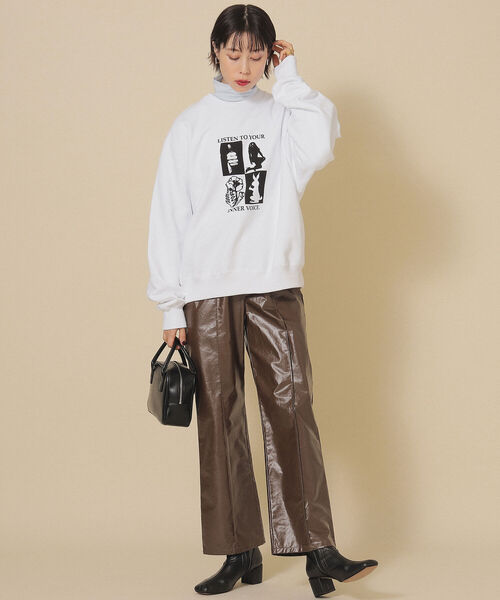 Ray BEAMS（レイビームス）の「Ray BEAMS / チンツ ストレート パンツ（その他パンツ・レディース・ダークブラウン/グリーン系その他2・1/0）」の8枚目の写真