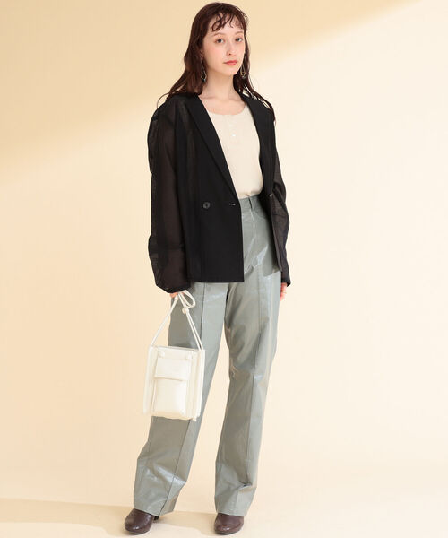 Ray BEAMS（レイビームス）の「Ray BEAMS / チンツ ストレート パンツ（その他パンツ・レディース・ダークブラウン/グリーン系その他2・1/0）」の12枚目の写真