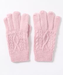 Kids Foret（キッズフォーレ）の「ＫＦ　ケーブル編手袋（手袋・キッズ）」