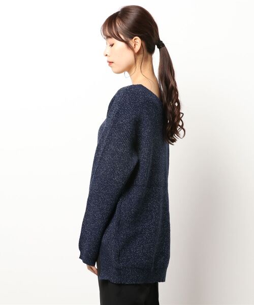 KOBE LETTUCE（コウベレタス）の「前後2way杢カラーニット[C5776]（ニット/セーター・レディース・パープル/ブラウン/ネイビー/ライトベージュ・FREE）」の7枚目の写真