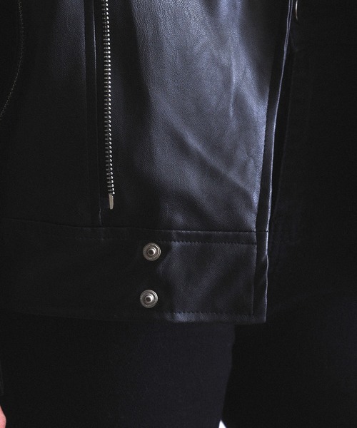 セール】【SETUP7】オーバーサイズライダースジャケット KNF