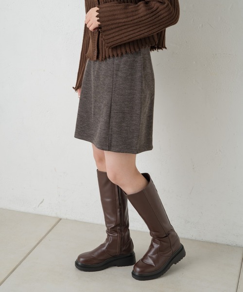Kastane(カスタネ)の「ストレッチ台形ミニスカート(スカート・レディース・ブラック/グレー系/ダークブラウン・FREE)」の17枚目の写真