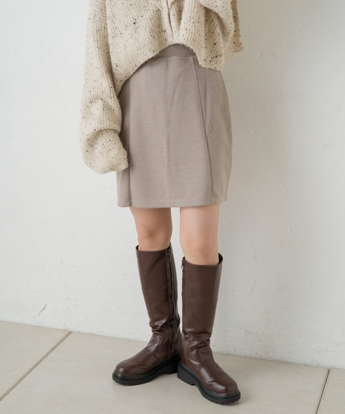 Kastane(カスタネ)の「ストレッチ台形ミニスカート(スカート・レディース・ブラック/グレー系/ダークブラウン・FREE)」の18枚目の写真