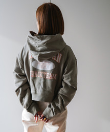 ショート丈カレッジロゴパーカー