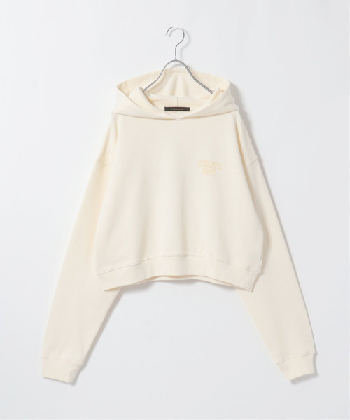 VENCEEXCHANGE（ヴァンスエクスチェンジ）の「ショート丈カレッジロゴパーカー（パーカー・レディース・オフホワイト/ダークオリーブ/ブラック・M）」の9枚目の写真