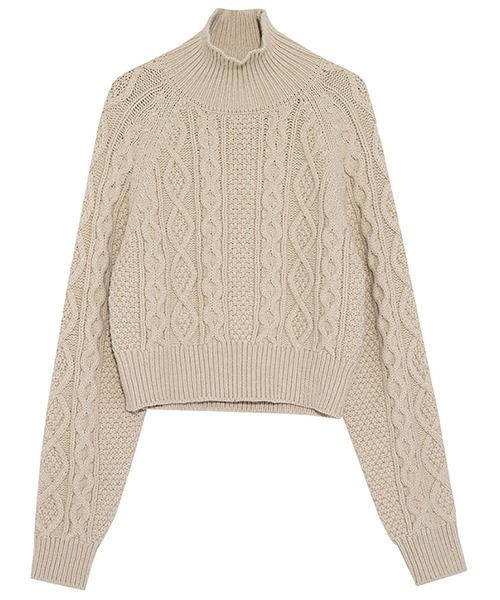 Fano Studios(ファノ ストゥディオズ)の「【Fano Studios】High neck cable short knit FD21S063(ニット/セーター・レディース・ベージュ・M/S/L)」の14枚目の写真