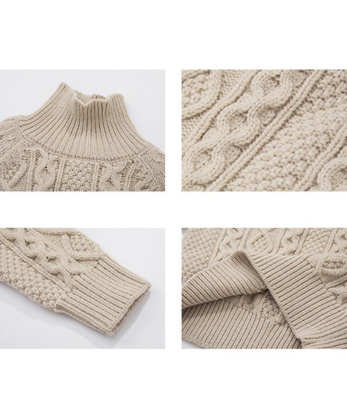 Fano Studios(ファノ ストゥディオズ)の「【Fano Studios】High neck cable short knit FD21S063(ニット/セーター・レディース・ベージュ・M/S/L)」の16枚目の写真
