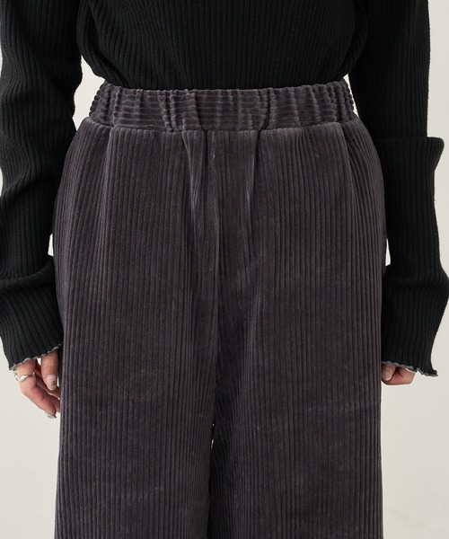 PUAL CE CIN（ピュアルセシン）の「カットコールストレッチワイドパンツ（その他パンツ・レディース・ブラック/グレー/アイボリー・FREE）」の6枚目の写真