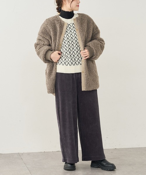 PUAL CE CIN（ピュアルセシン）の「カットコールストレッチワイドパンツ（その他パンツ・レディース・ブラック/グレー/アイボリー・FREE）」の22枚目の写真