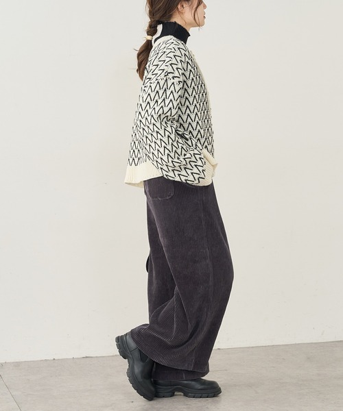 PUAL CE CIN（ピュアルセシン）の「カットコールストレッチワイドパンツ（その他パンツ・レディース・ブラック/グレー/アイボリー・FREE）」の20枚目の写真