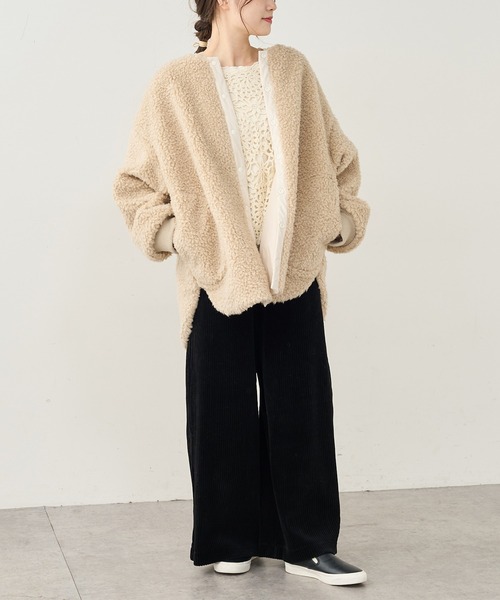 PUAL CE CIN（ピュアルセシン）の「カットコールストレッチワイドパンツ（その他パンツ・レディース・ブラック/グレー/アイボリー・FREE）」の15枚目の写真