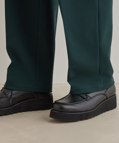 JUNRED(ジュンレッド)の「スムースストレッチタックワイドパンツ(スラックス・メンズ・ブラック系その他/グリーン/グレー系その他・S/L/M)」の20枚目の写真