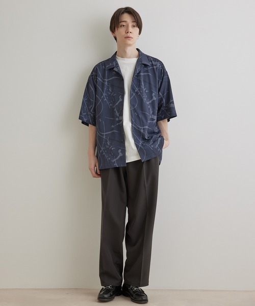 JUNRED(ジュンレッド)の「スムースストレッチタックワイドパンツ(スラックス・メンズ・ブラック系その他/グリーン/グレー系その他・S/L/M)」の13枚目の写真