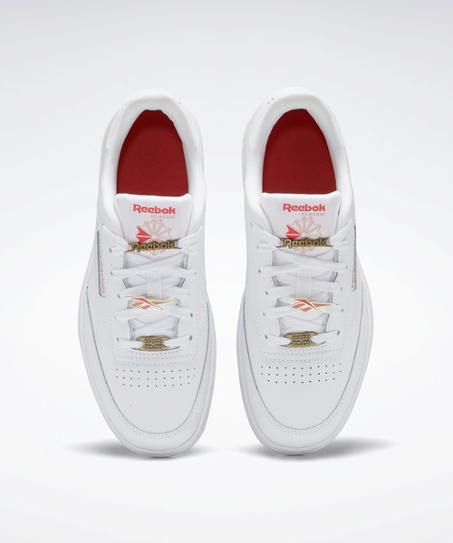 Reebok（リーボック）の「クラブシー / CLUB C DOUBLE（スニーカー・キッズ・ホワイト×レッド/ホワイト×ライトグレー・22.5cm/23.5cm/24.5cm/23.0cm/24.0cm/25.0cm）」の12枚目の写真