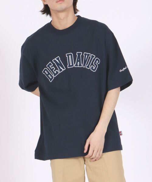 BEN DAVIS（ベンデイビス）の「【BEN DAVIS(ベンデイビス)】COLLEGE LOGO ULTRA HEAVY BIG TEE / カレッジ ロゴ ウルトラヘビー ビッグ Tシャツ（Tシャツ/カットソー・メンズ・グレー/イエロー/ダークグリーン/ネイビー/ホワイト・LARGE/X-LARGE/MEDIUM）」の20枚目の写真