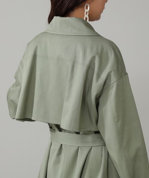 N.（N. Natural Beauty Basic）（エヌエヌナチュラルビューティーベーシック）の「【S Size Line】◆オーバーサイズトレンチコート（トレンチコート・レディース・ベージュ/カーキ・SMALL/MEDIUM）」の12枚目の写真