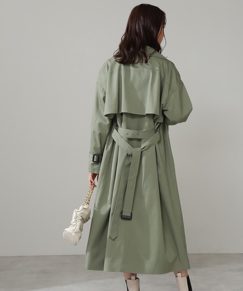N.（N. Natural Beauty Basic）（エヌエヌナチュラルビューティーベーシック）の「【S Size Line】◆オーバーサイズトレンチコート（トレンチコート・レディース・ベージュ/カーキ・SMALL/MEDIUM）」の7枚目の写真