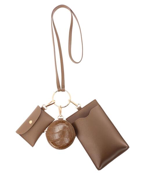 earth music&ecology（アースミュージックアンドエコロジー）の「マルチショルダーバッグ＊（トートバッグ・レディース・ブラウン/ピンク/アイボリー・FREE）」の11枚目の写真