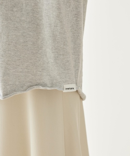 AMERICANA（アメリカーナ）の「【Americana】ベースボールTシャツ（Tシャツ/カットソー・レディース・オフホワイト/スミクロ/グレー系その他・FREE）」の4枚目の写真