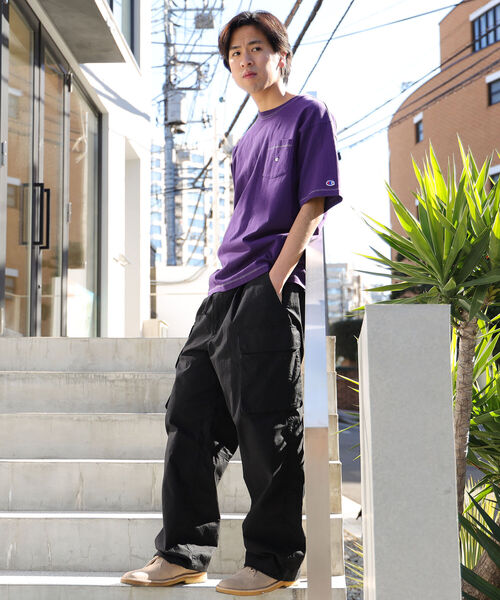 Champion（チャンピオン）の「Champion × BEAMS / 別注 Stitch Pocket T-Shirt（Tシャツ/カットソー・メンズ・ホワイト/パープル/ブラック・XL/L/S/M）」の10枚目の写真