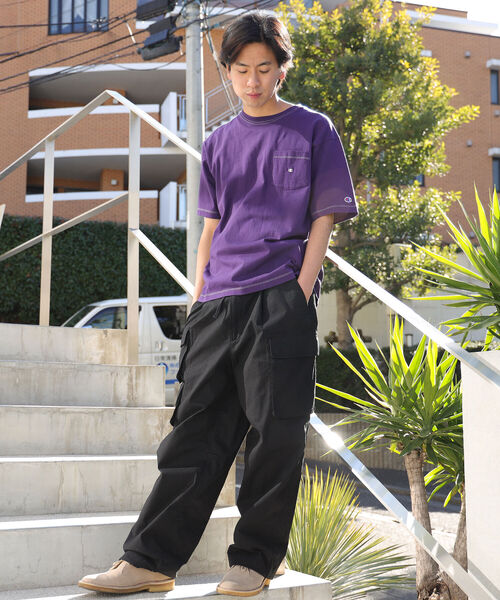 Champion（チャンピオン）の「Champion × BEAMS / 別注 Stitch Pocket T-Shirt（Tシャツ/カットソー・メンズ・ホワイト/パープル/ブラック・XL/L/S/M）」の11枚目の写真
