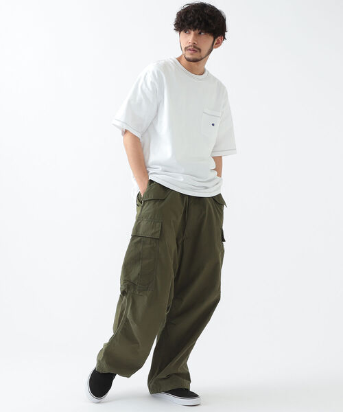 Champion（チャンピオン）の「Champion × BEAMS / 別注 Stitch Pocket T-Shirt（Tシャツ/カットソー・メンズ・ホワイト/パープル/ブラック・XL/L/S/M）」の14枚目の写真