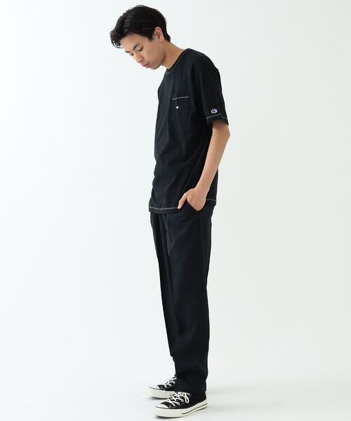 Champion（チャンピオン）の「Champion × BEAMS / 別注 Stitch Pocket T-Shirt（Tシャツ/カットソー・メンズ・ホワイト/パープル/ブラック・XL/L/S/M）」の18枚目の写真
